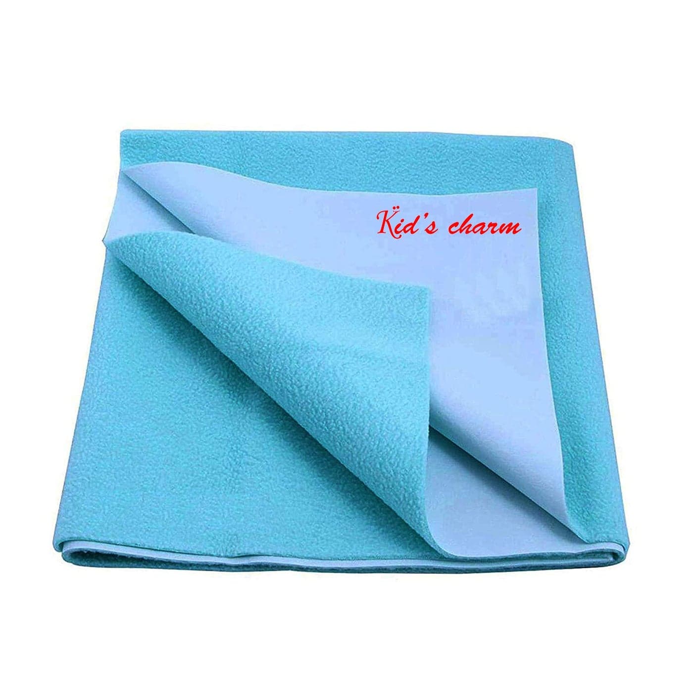 Kids Charm Instant Dry Water Proof and Reusable MatBed ProtectorAbsorbent Dry Sheets 140cm X 100cm Large Peacock Blue