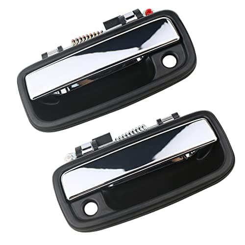 Osompar Exterior Door Handle Front Left & Right with Key Hole Pair (Chrome&Black) Compatible with Toyota Tacoma 1995-2004 Replaces 69220-35030 69210-35030