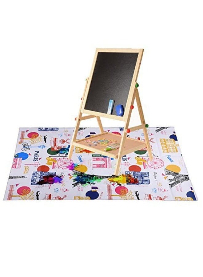 Mudder Kids Painting Drop Cloth Washable Art Floor Mat for Art Easel