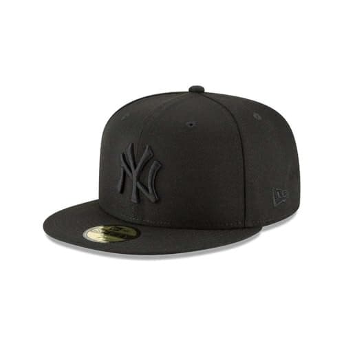 New Era 59Fifty Hat MLB Basic New York Yankees Black/Black Fitted Baseball Cap (7 1/8)