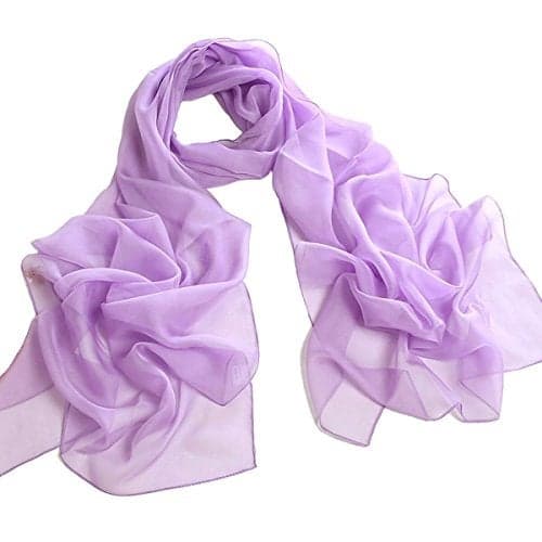 Fashionable Solid Color Chiffon Scarf - Lilac Purple
