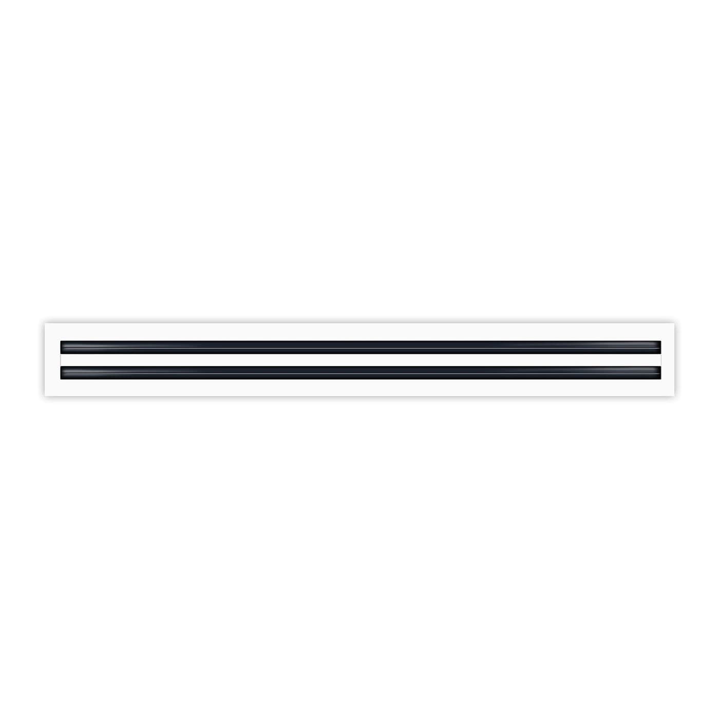 BUILDMART 36 Linear Slot Diffuser 2 Slot Double Slot White Decorative Aluminum Air Vent Heating and Cooling Modern AC Vent Cover for Ceiling Walls Floors Texas Buildmart