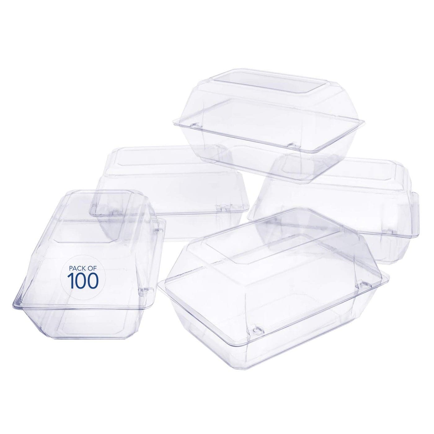 Royal Imports Clear Plastic Flower Box for Corsage Boutonniere Rose Orchid Prom Wedding Craft Container 9x6x5100 Pack