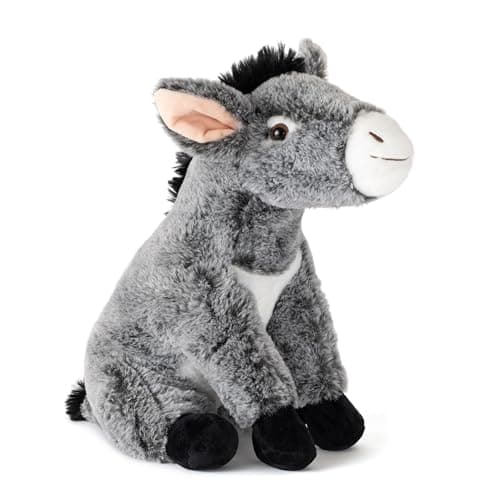 The Petting Zoo Donkey Stuffed Animal Plushie Gifts for Kids Wild Onez Farm Animals Donkey Plush Toy 12 Inches