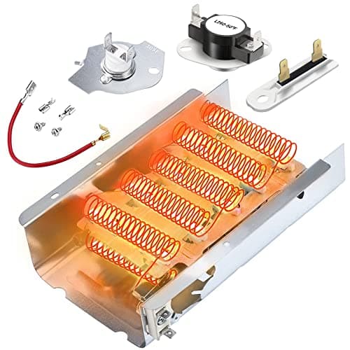 2025 Upgraded 279838 W10724237 Dryer Heating Element by Beaquicy - Fit for Whirlpool Cabrio Kenmore Maytag Amana Dryer - Includes 279816 Thermal Fuse and Thermostat Kit & 3392519 Dryer Thermal Fuse