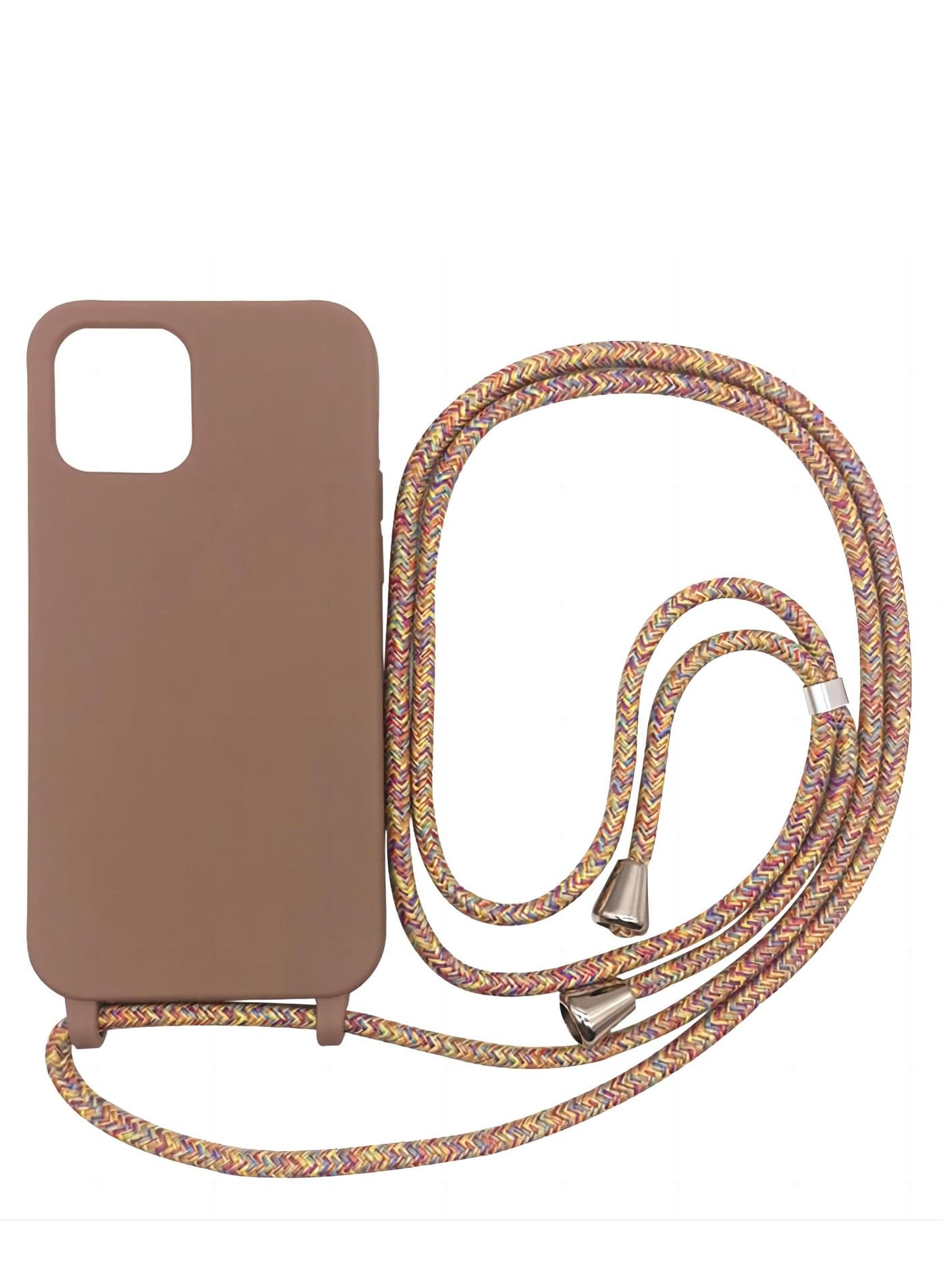 Apple iPhone 15 Pro Max Edge Case Cover With Textile Hanging Rope Brown