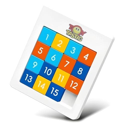 ToyTastic Number Sliding Magnetic Puzzle 4x4 | Toys for 5-10 Years Old Boys & Girls | 15-Blocks Brain Teaser Puzzle Game for Kids | Educational, Learning, Activity Toy for Return & Birthday Gifts