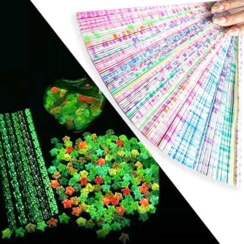 Luminous Origami Colorful Decorative Star Paper Strips DIY Origami Star Origami 540 Sheets