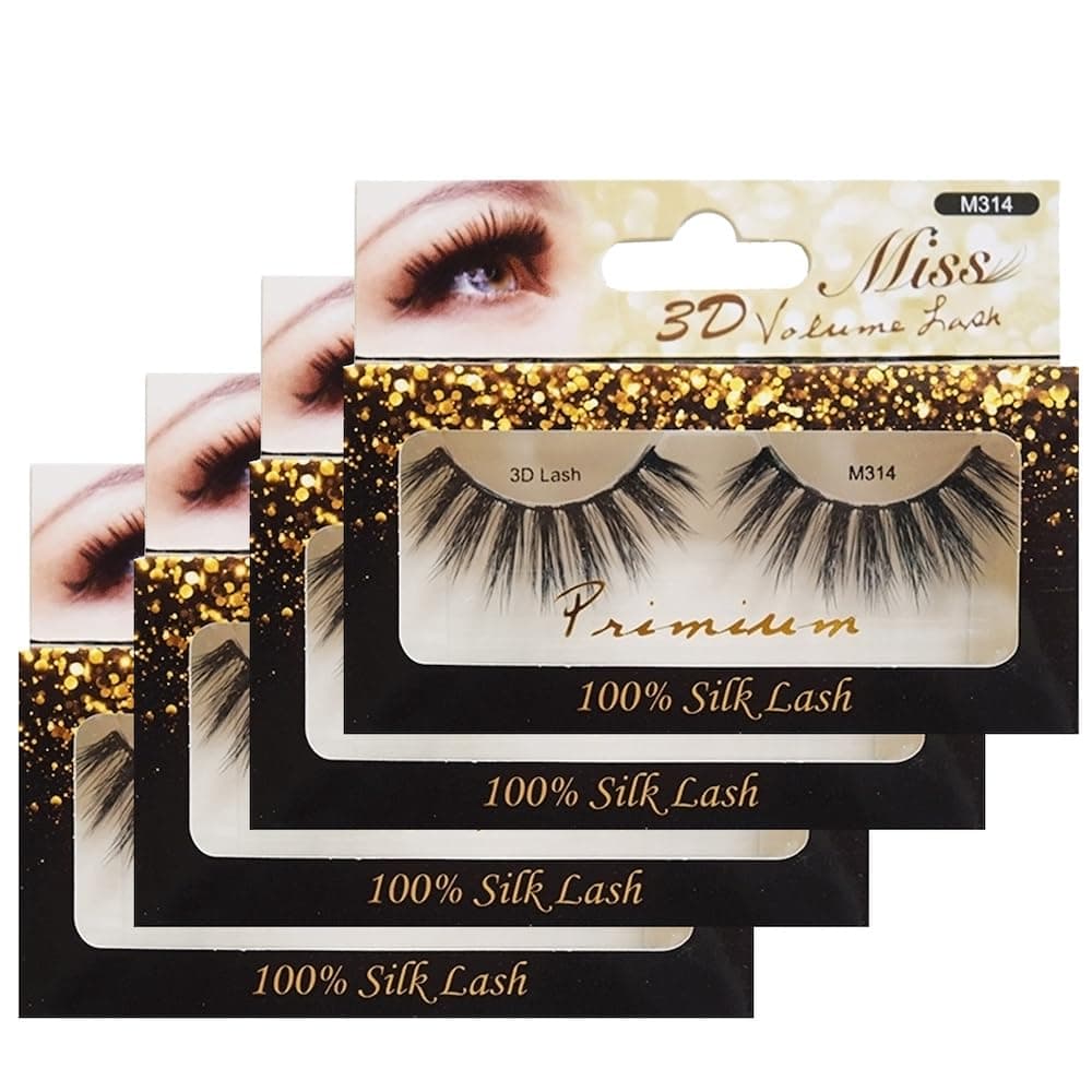 4 PACKS Miss Lashes 3D Volume Tapered False Eyelash Extension