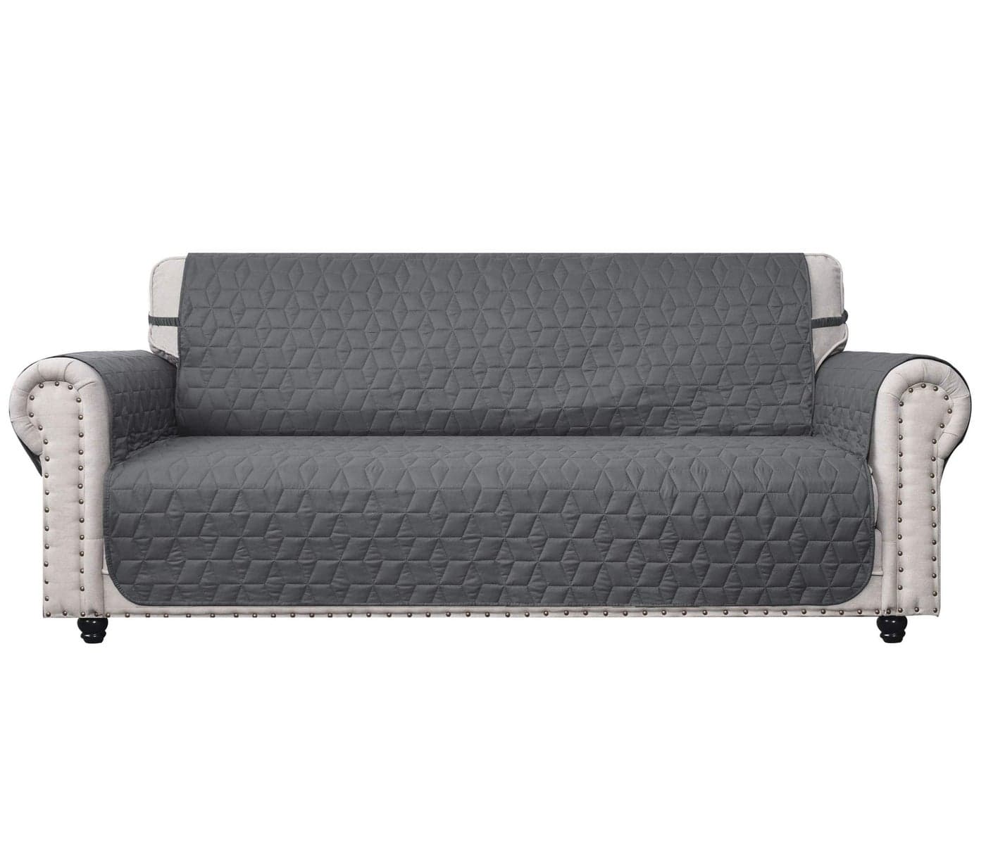 Ameritex Sofa Cover Waterproof 100 Nonslip Quilted Furniture Protector Slipcover for Dogs Children Pets Sofa Slipcover Machine Washable Dark Grey 78