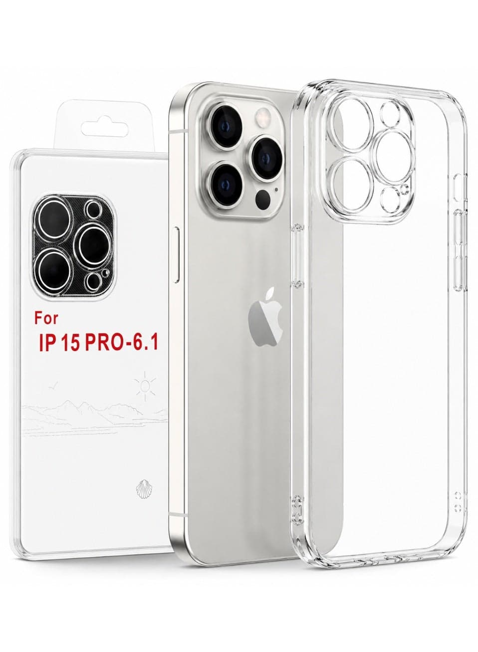 Ultra Transparent Protective Case Compatible with iPhone 15 Pro (6.1 Inch), Clear Soft TPU Slim Phone Cover with Precise Cutouts for Everyday Protection
