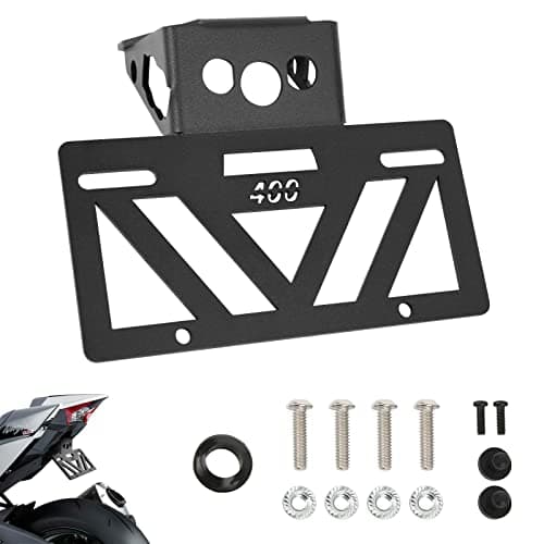 2024 2025 Ninja 500 Fender Eliminator Ninja 400 Fender Eliminator Tail Tidy License Plate Bracket Mount Fit with OEM & Aftermarket Turn Signal Z400 2018 2019 2020 2021 2022 2023 2024 2025 Z500 2024