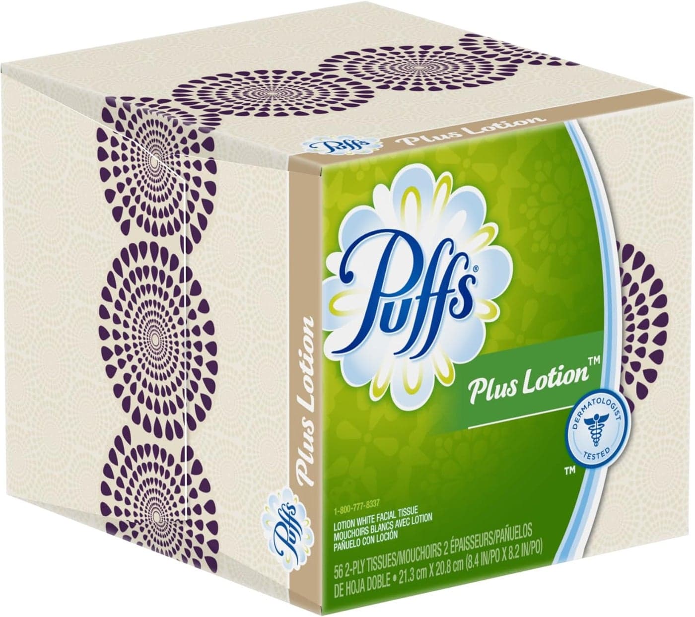 Puffs Plus Lotion Facial Tissues 24 Cube Boxes 56 Tissues Per Box Old Version