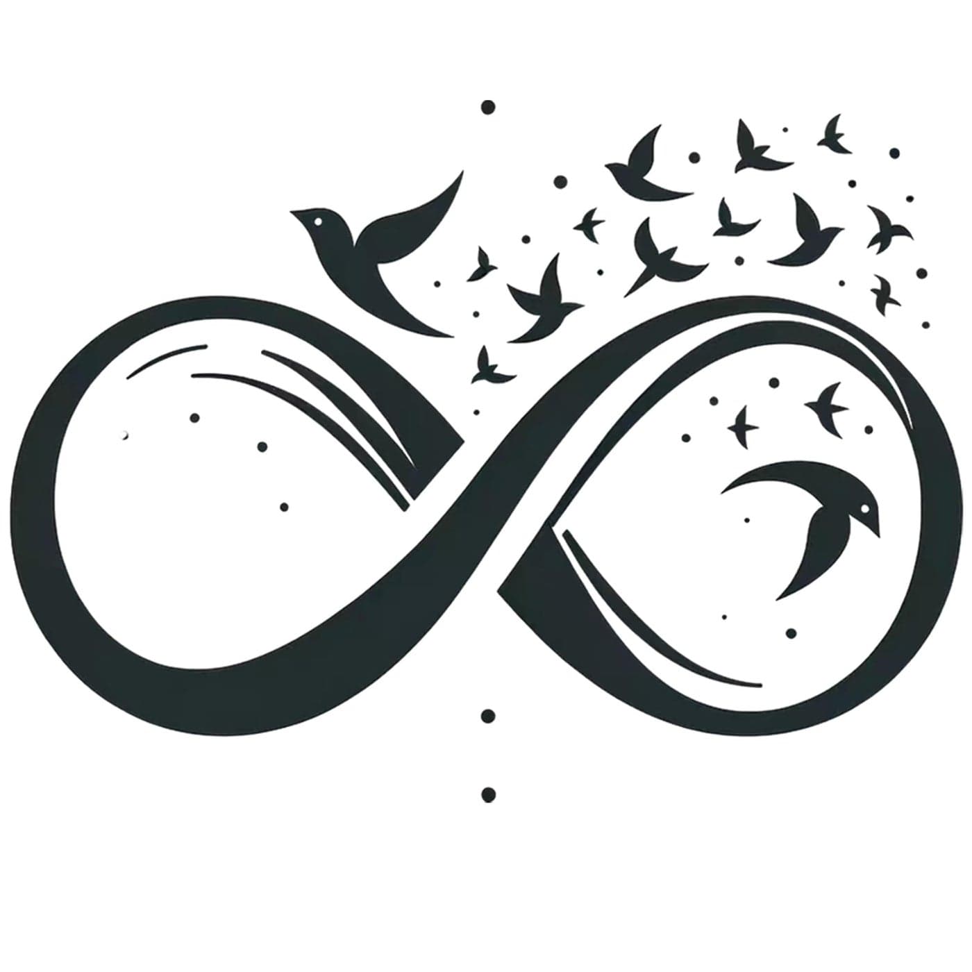 Dopetattoo 6 Sheets Temporary Tattoo Infinity Tattoo Fake tattoos Neck Arm Chest for Women Men Adults