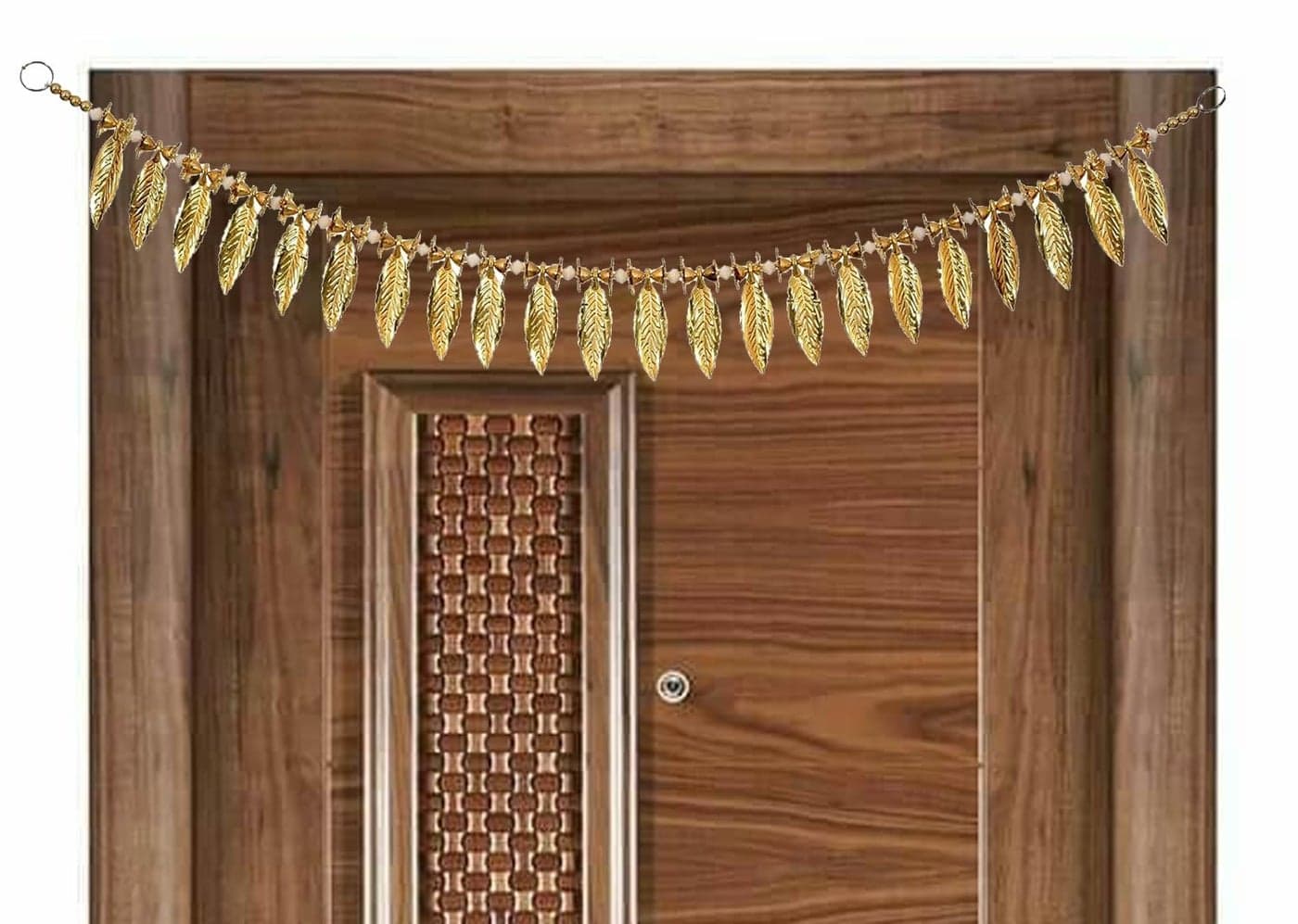 SESONBY Golden Leaves Home Decoration Latest Hanging Toran Main Door Garlands Handmade Bandhanwar Door Entrance Hanging HomeTraditional Wall Decor Diwali Decoration Diwali Gift