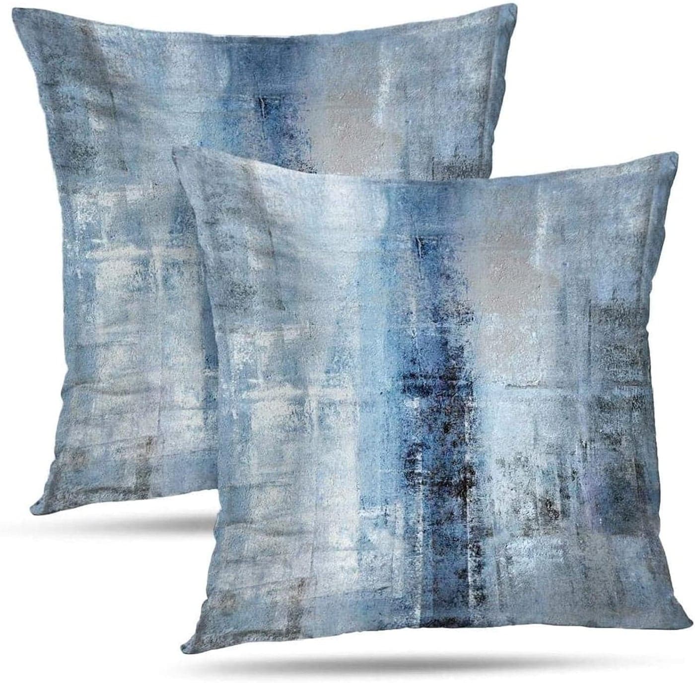 Alricc 20x20 Throw Pillow Covers Pack of 2 - Decorative Reversible Pillow & Cushion Covers for Couch, Bed, Sofa & Living Room Decor - Blue Grey