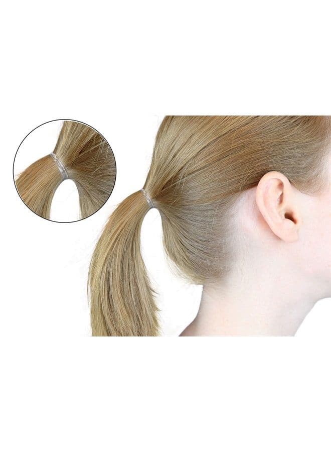 Hair Elastics - STRONG - REUSEABLE Clear Premium- 40mm Wide, Pack of 16 by ElasticU