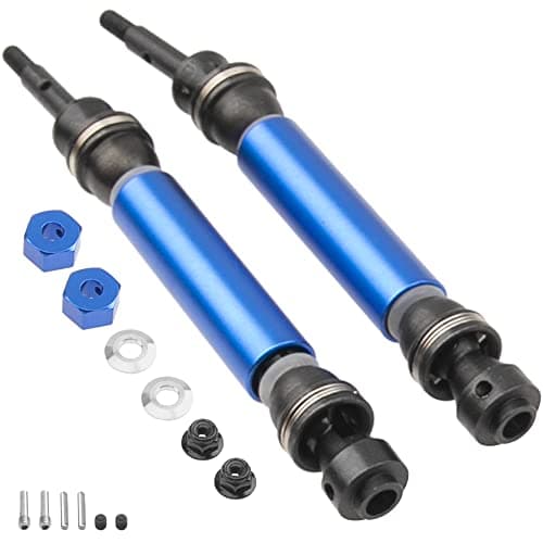 2Pcs ShareGoo Rear CVD Steel Drive Shaft Transmission Axle Compatible with Horizon Ecx 110 2WD Ruckus Axe Brutus Circuit Crush KN Torment 110 RC Car Dark Blue