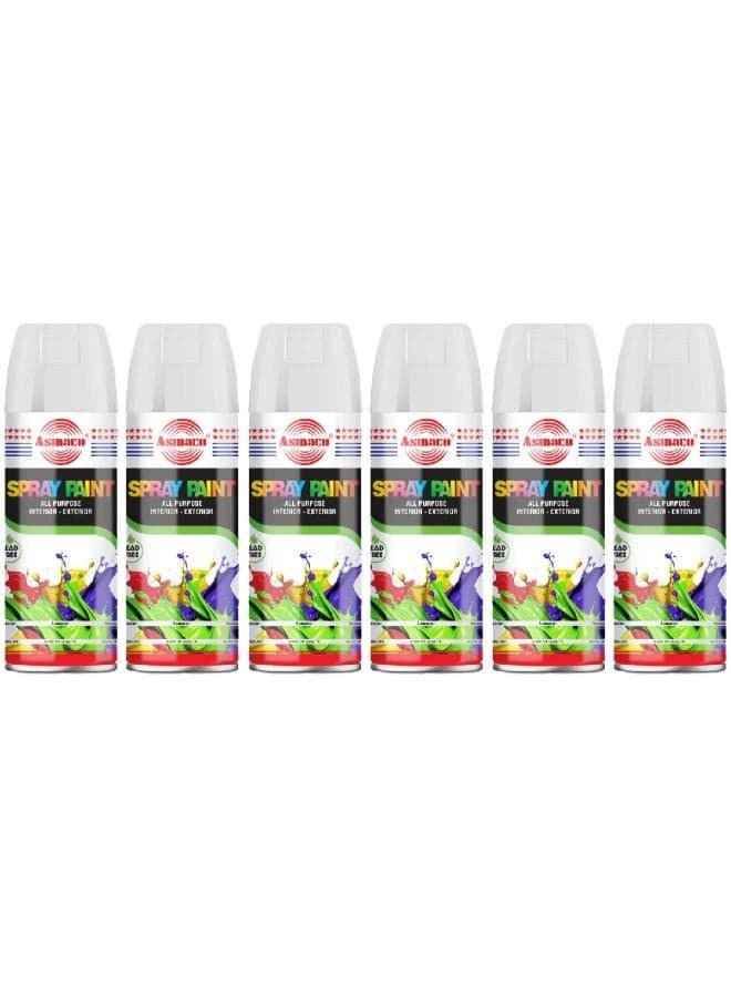 Asmaco Spray Paint - Clear Laquer - 400 Ml - Set of 06