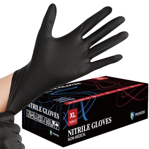 PROMEDIX P Nitrile Disposable Gloves,4mil-100 Count,Gloves Disposable Latex Free,Powder Free for Cooking,Household,Food safe