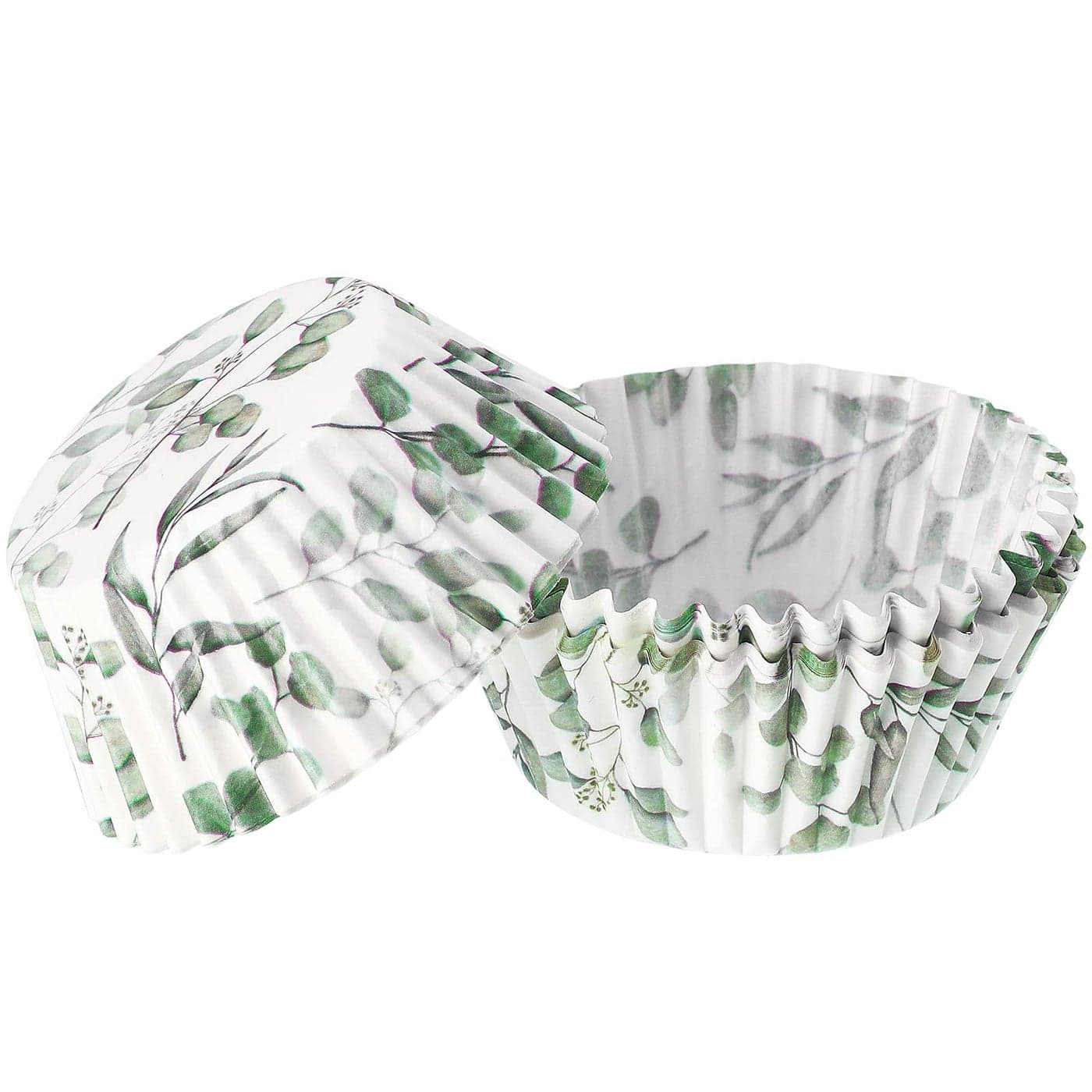WILLBOND 300 Count Cupcake Liners Greenery Cupcake Wrappers Baking Cups Green Baking Liners Holders for Baby Shower Wedding Bridal Showers Birthday Party DecorationsStandard Size
