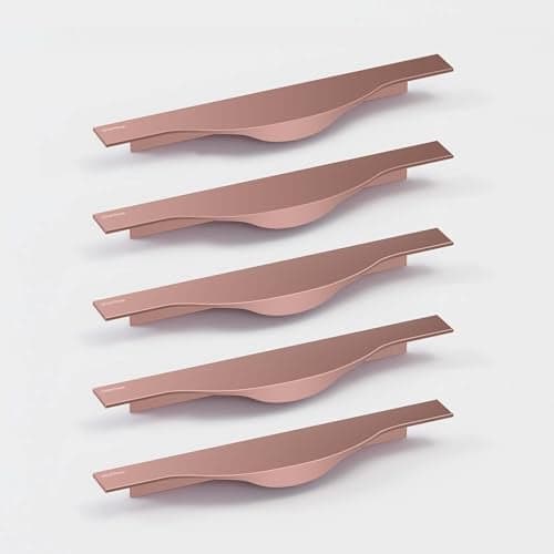Plantex Profile Handle for Kitchen Cabinet/8 Inch Aluminium Drawer Profile Handle/Wardrobe Pull Handle for Home/Office/Hotel - Pack of 5 (Rose Gold)