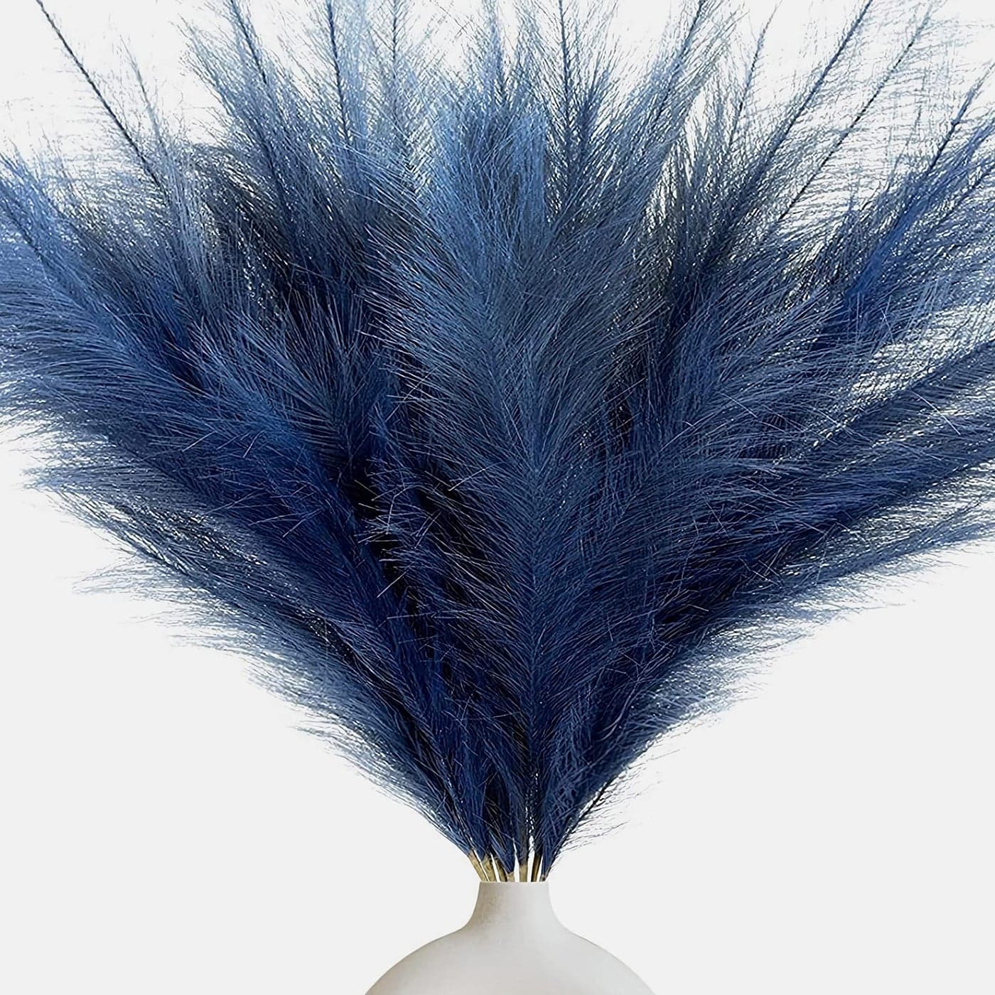 Faux Pampas Grass Pink Pampas Grass Decor7 Branches Each Stem Fluffy Small Pompous Grass for Vase Filler in Table Vase Decor for House Office Boho Wedding Flower Blue 7PCS 24 inch