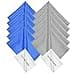 EcoFused Microfiber Cleaning Cloths 10 Colorful Cloths and 2 White Cloths Ideal for Cleaning Glasses Spectacles Camera Lenses iPad Tablets Phones LCD Screens BlueGrey
