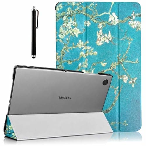 ProElite Cover for Samsung Galaxy Tab A9 Plus 11 inch Case Cover, Smart Flip Case Cover for Samsung Galaxy Tab A9+ 11 inch Translucent Back with Stylus Pen, Flowers