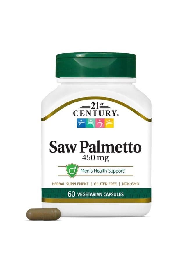 Saw Palmetto 450mg Veg Capsules, 60 Count