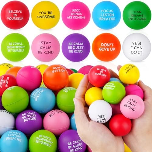 SHQDD Stress Balls for Adults 100PCS Foam Stress Relief Toys for Kids Adults Bulk Squeeze Balls for Office Relief Employee Appreciation Classroom Prizes Student Gifts Perfect Party Favors