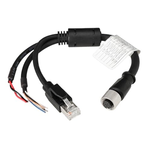 HangTon M12 Aviation 12 Pin Female Cable for DJI Livox Mid360 LiDAR Sensor to Computer Ethernet Power Debugging 1 to 3 Splitter ACoded Connector to RJ45 and Flying Leads 25cm