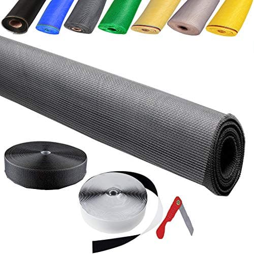 UR LITTLE SHOP Fiberglass Mosquito Net for Windows 5/6 Feet (150/180 Cm) 60/72 Inches 1 Year Guarantee Without Stitching (Grey Color) 200GSM
