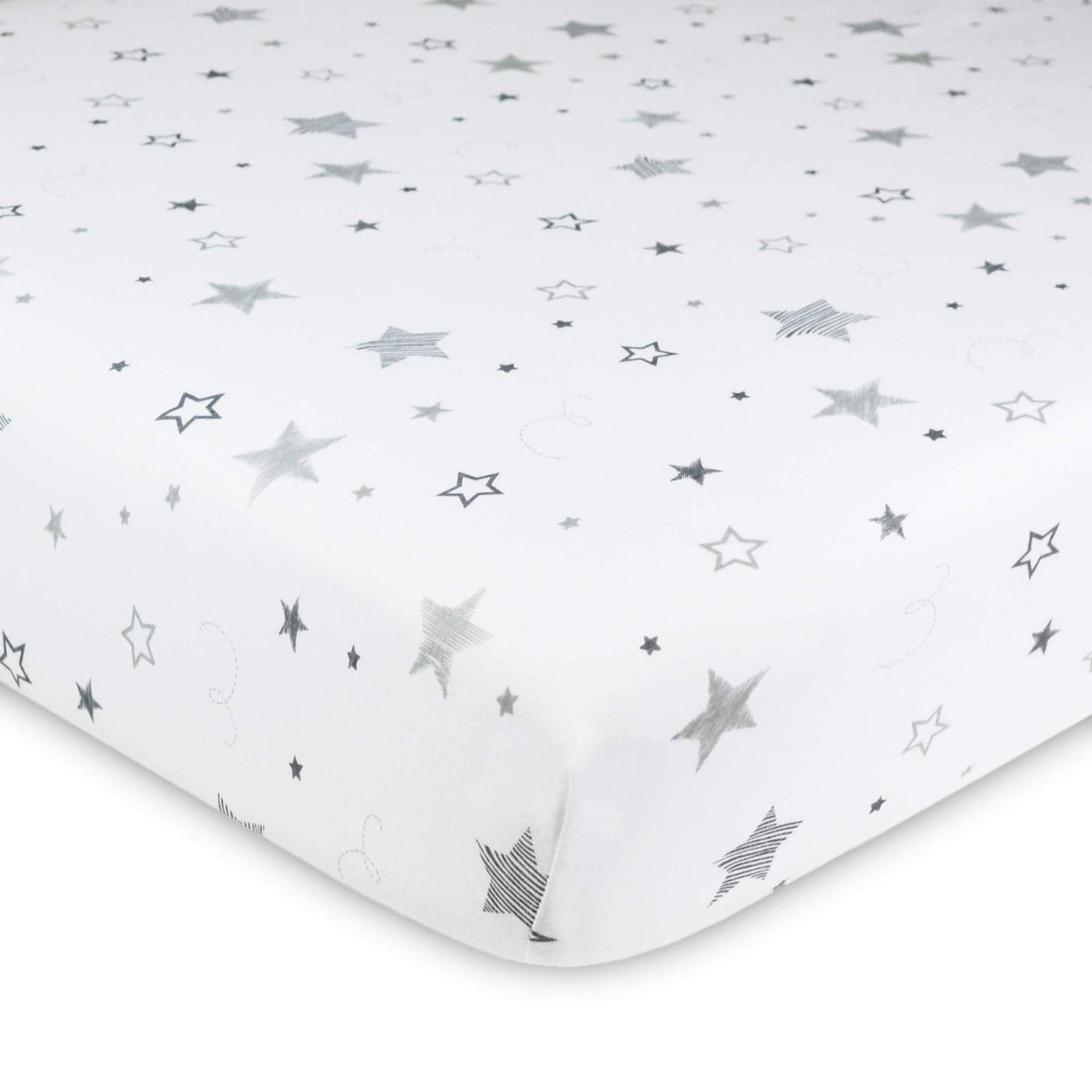 American Baby Company 100 Natural Cotton Fitted Crib Sheet 52 x 28 Soft Breathable Hypoallergenic Gentle Toddler Bed Sheet Super Stars Neutral for Boys Girls