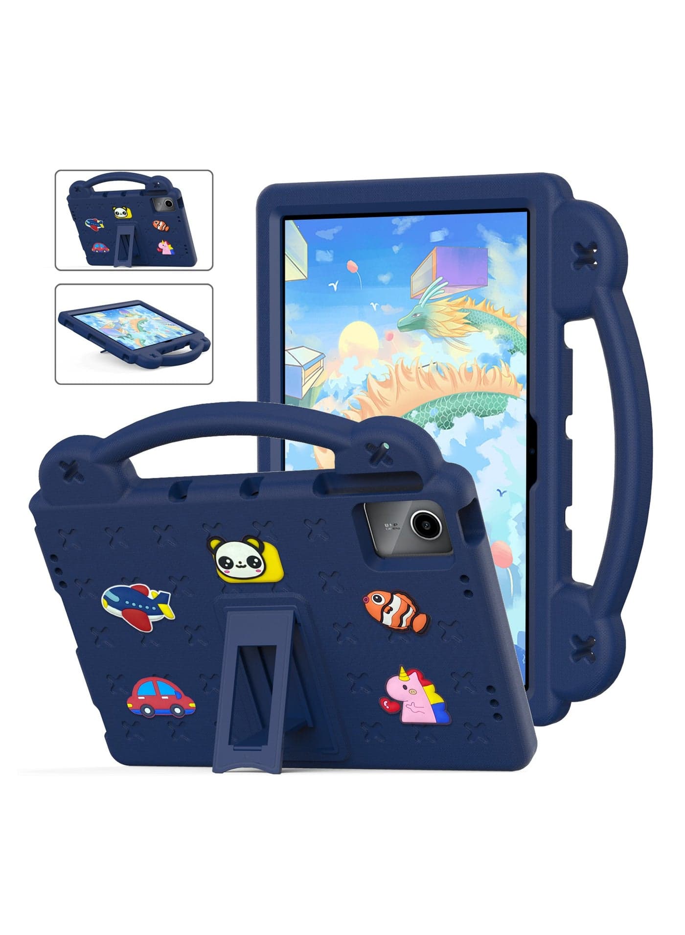 Heavy Duty EVA Foam Shockproof Child Protection Case with Stand Compatible with Lenovo Xiaoxin Pad 2024 11 Inch TB330FU TB330XU TB331FC Tab M11 11 Inch 2024 Model Tab P11 Plus 2021 11 Inch TBJ606F TBJ606N TBJ607F TBJ607N Huawei Metepad 11 Inch 2023 and 2021 Xiaomi Redmi Pad SE 11 Inch 2023