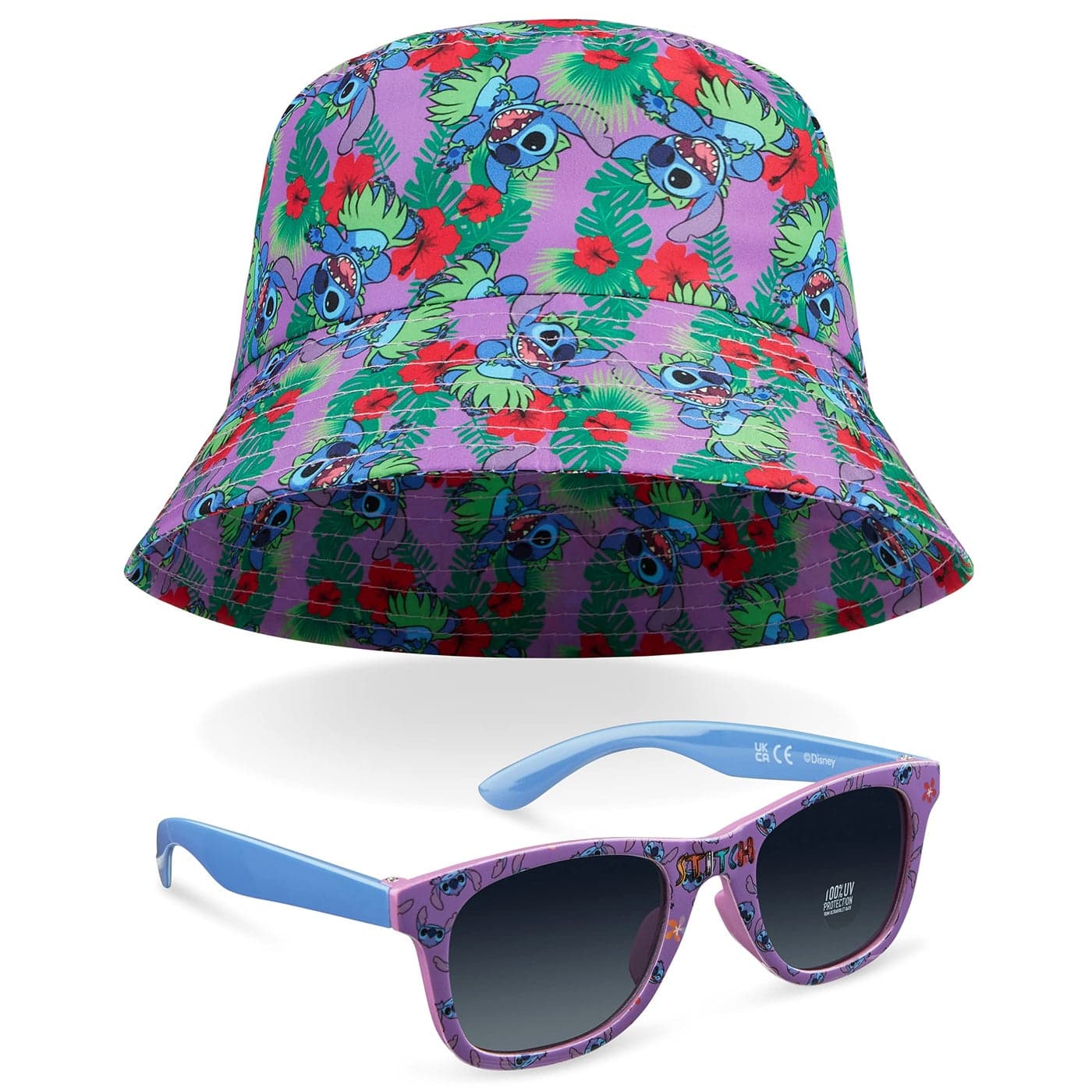 Disney Stitch Sunglasses and Bucket Hat Summer Accessories Set Multi