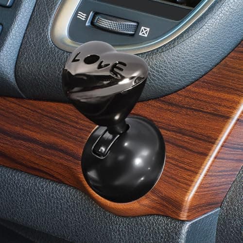DUSCOKE Love Heart Car Push Start Button Cover Metal Car OneButton Starter Rocker Cover Auto Engine Start Stop Button Protector Auto Interior Decoration Joystick Accessories Gunmetal