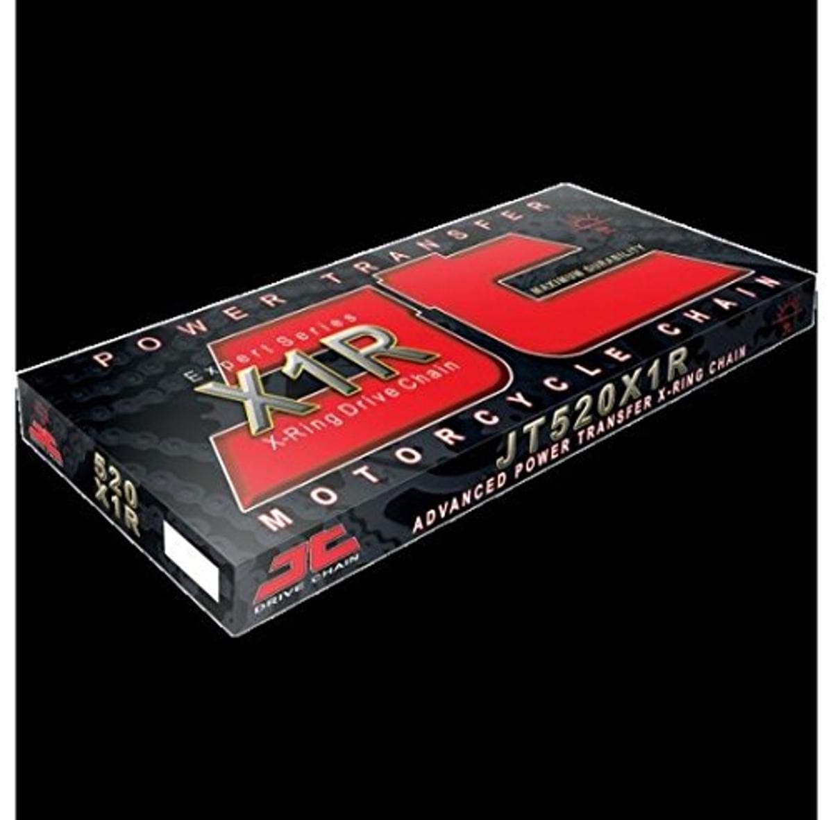 JT Chain JTC520X1R114DL 520 Series Black Steel 114 Link Heavy Duty XRing Chain with Connecting Link