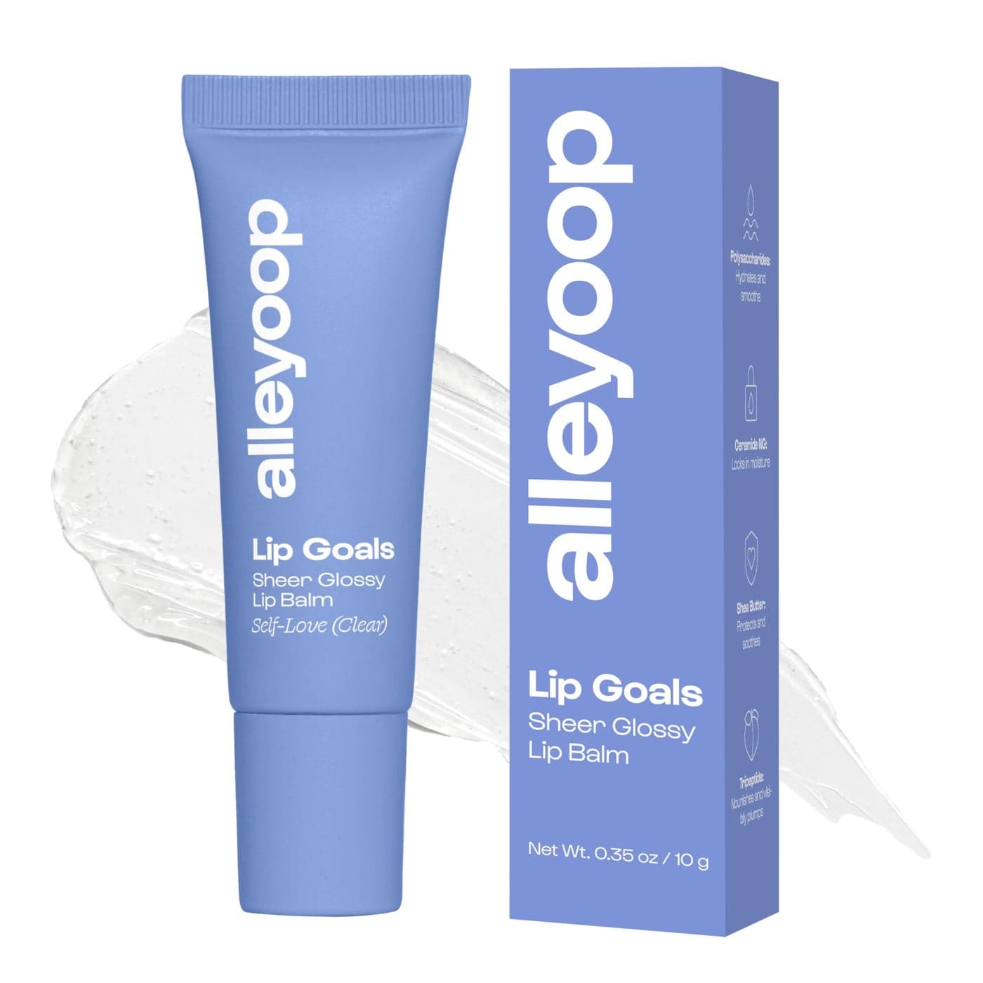 Alleyoop Lip Goals Glossy Lip Balm Hydrating Tinted LipMoisturizer for Women Vegan LipBalm for Cracked Lips Moisturizing LipGloss Balm Lips Treatment Hydration Care Clear