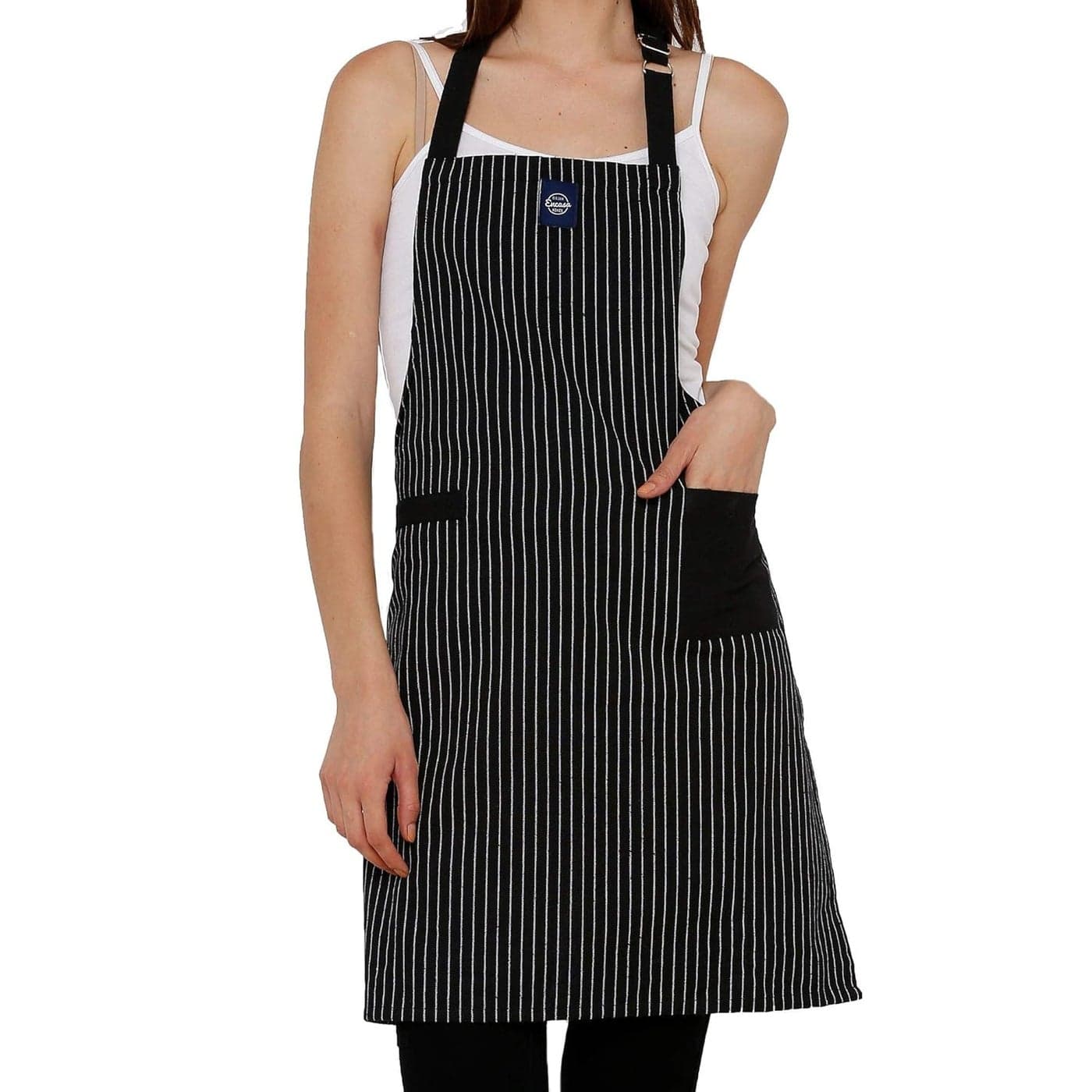 Encasa XO Apron for Kitchen for Men & Women, Cotton Fabric with Adjustable Straps, Pocket & Towel Holder for Easy cooking