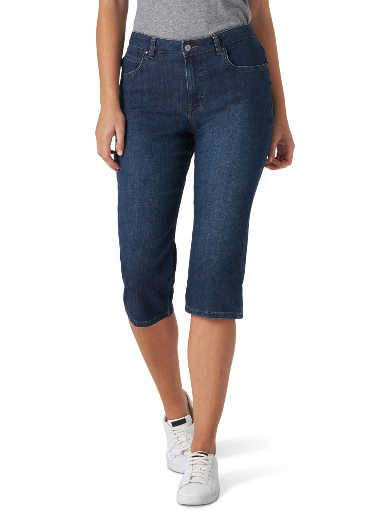 Lee Women's Relaxed Fit Capri Jean, Mysterious, 18