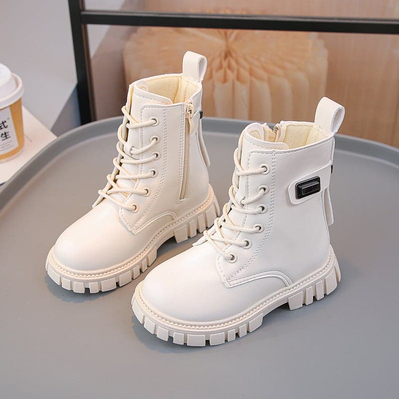Girls' Boots Fashion Middle Knight Boots Children'S British Style Martin Boots Trendy