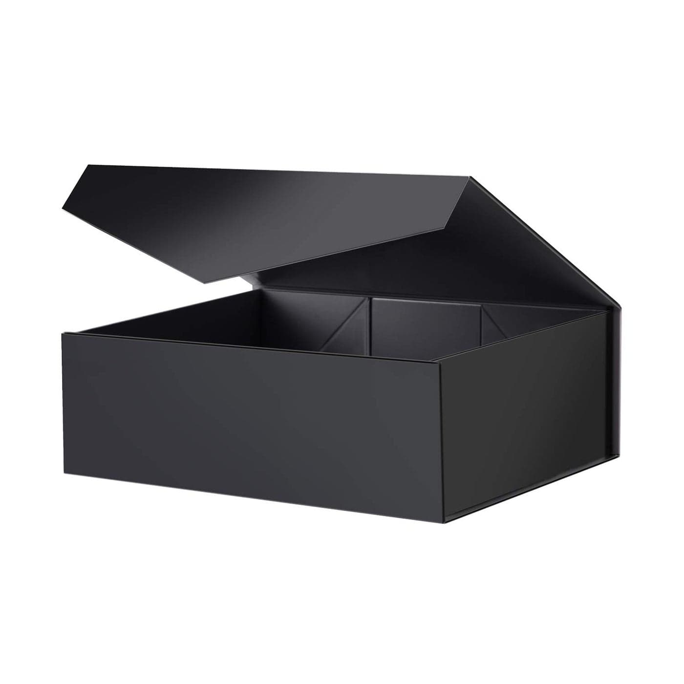 BLKWH Large Gift Box 135x9x41 Inches Black Collapsible Groomsman Gift Box with Magnetic Lid Matte Black