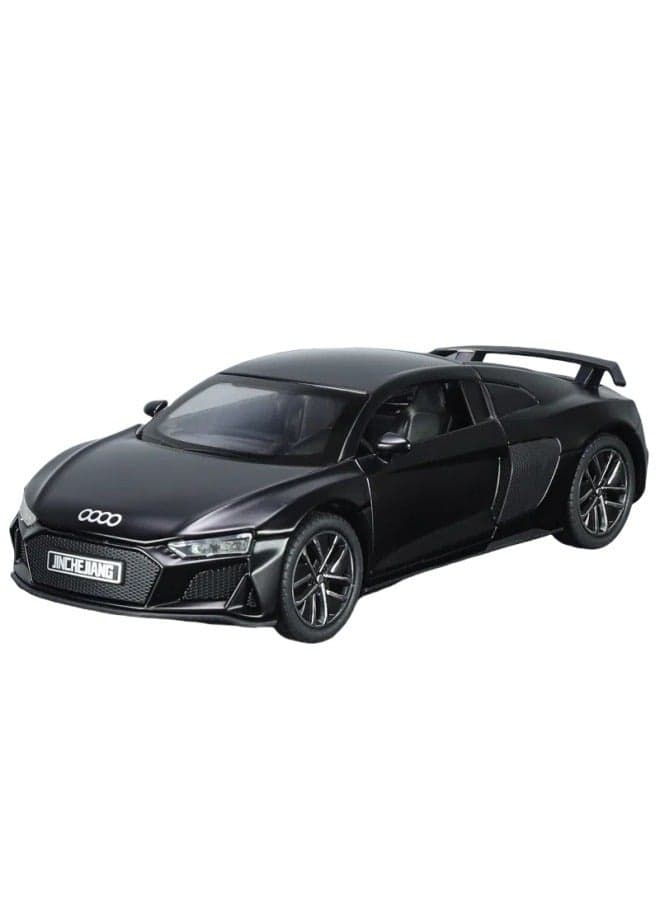 1 32 Scale Alloy Audi R8 Sports Car Model Pull Back Toy with Sound and Light Effects for Decoration