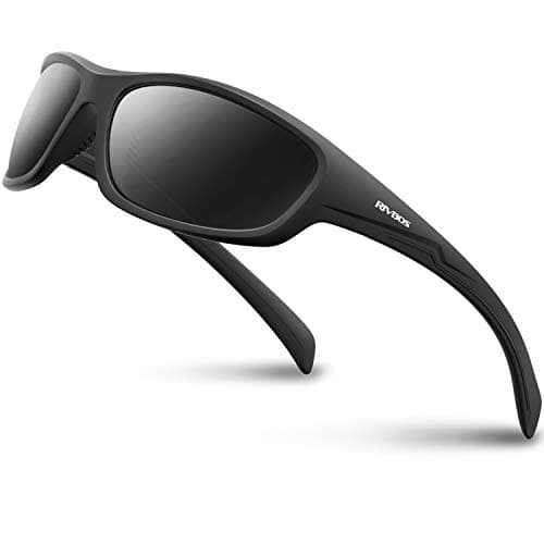 RIVBOS Polarized Sunglasses UV400 Protection for Men's and Women's Fishing, Cycling, and Outdoor Activities RB832-1 BlackGrey
