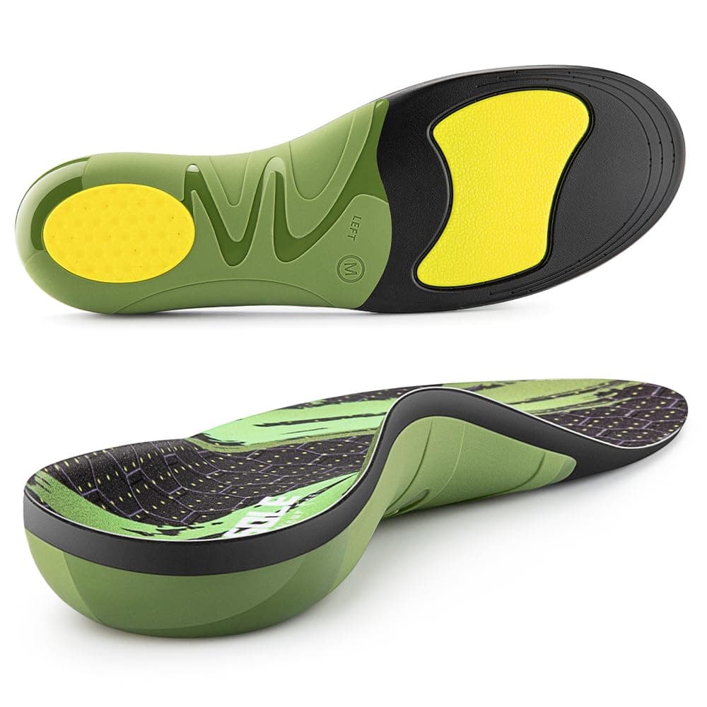 220 lbs Plantar Fasciitis High Arch Support Insoles Men Women Orthotic Shoe Inserts for Flat Feet Metatarsalgia Heel Pain Boot Work Shoe Insole Standing All Day Heavy Duty Support