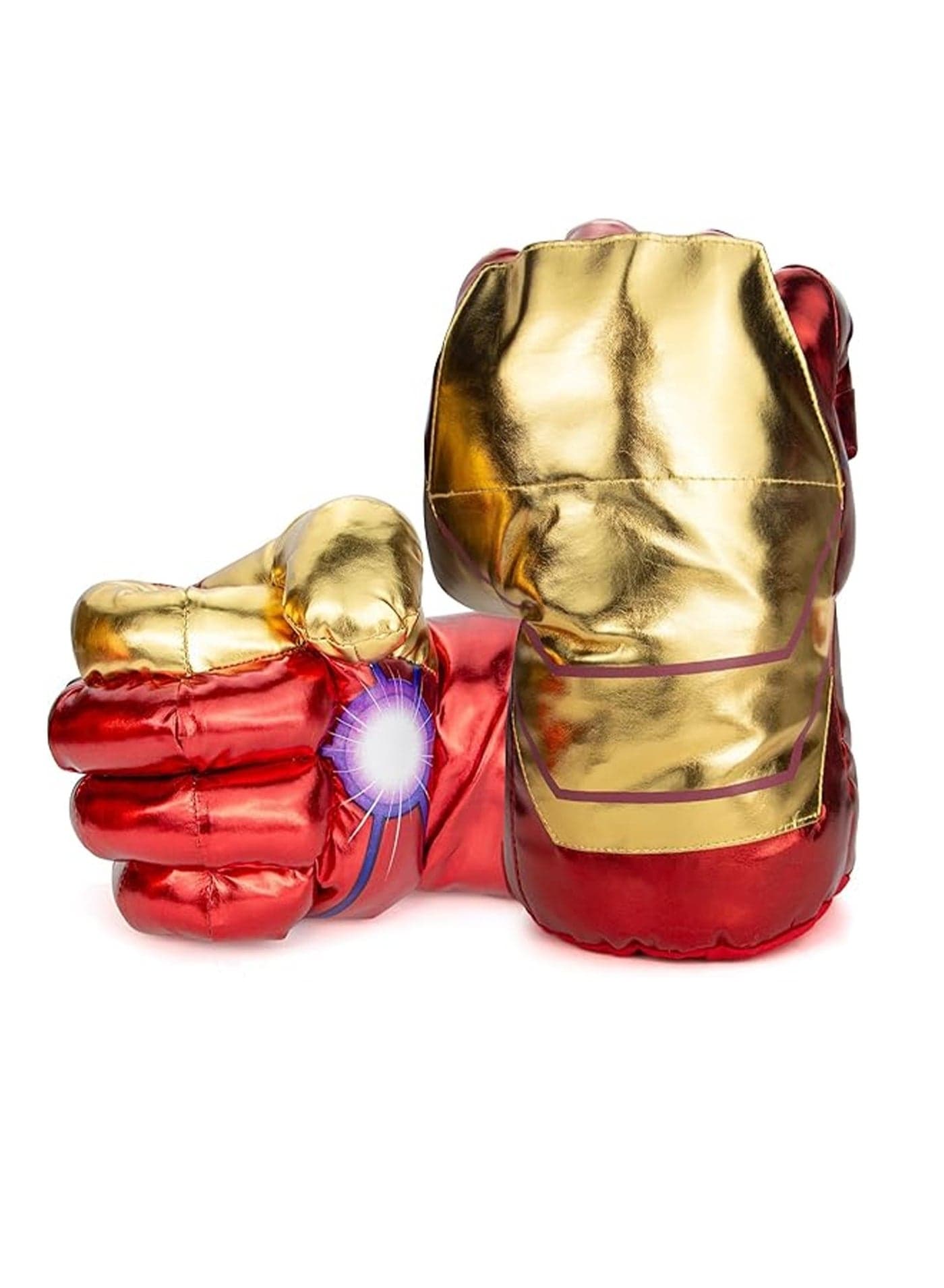 2 Pack Superhero Gloves Role Play, Costume Gloves, Boxing Gloves, Superhero Toy Large Soft Plush Gloves, Suitable for Boys Birthday Gift (Red Steel)