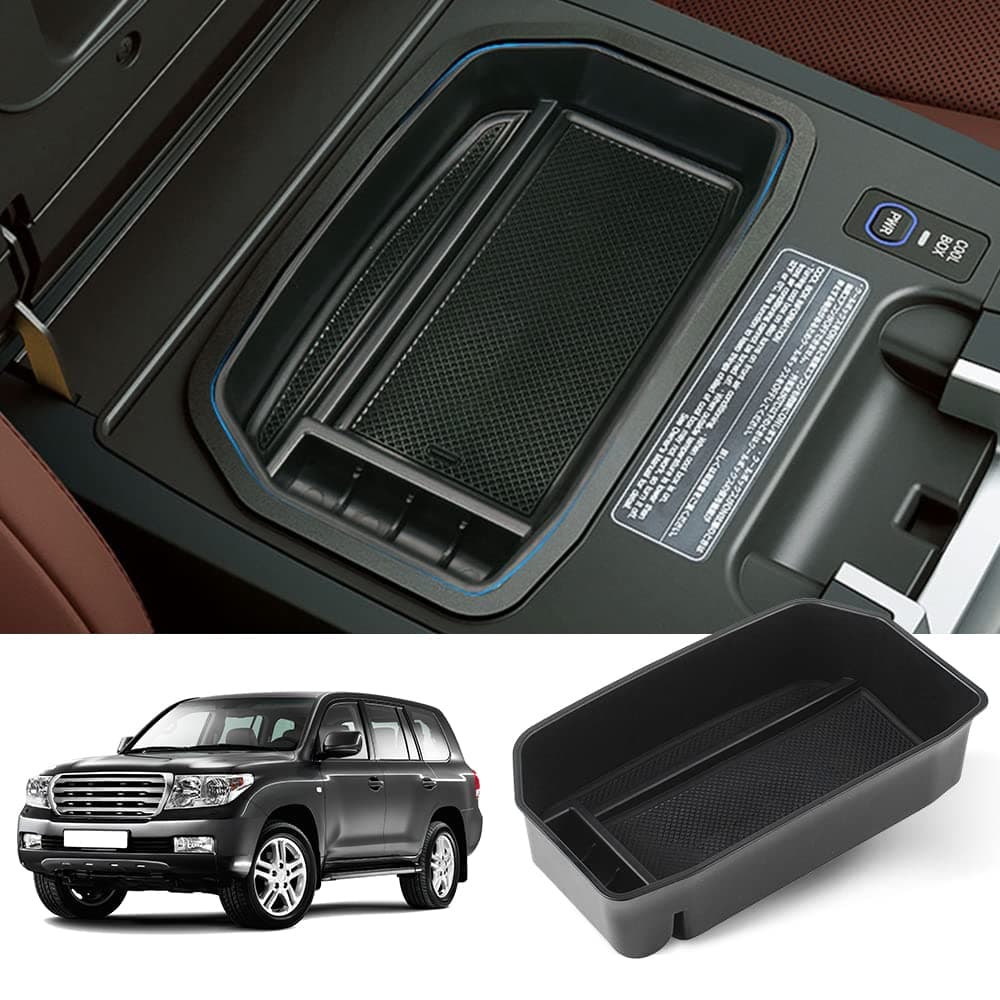 JSCARLIFE Car Center Console Armrest Box Glove Box Organizer Tray Secondary Storage Compatible For Toyota Land Cruiser 20082020