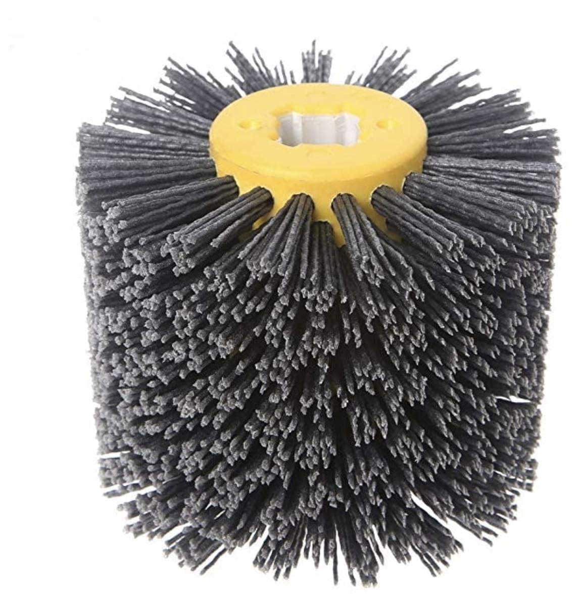 SIGNI New Abrasive Wire Drawing Wheel Drum Burnishing Polishing Brush for Wooden Furniture Floor Polishing 120X100mm 180 Grit 1pack