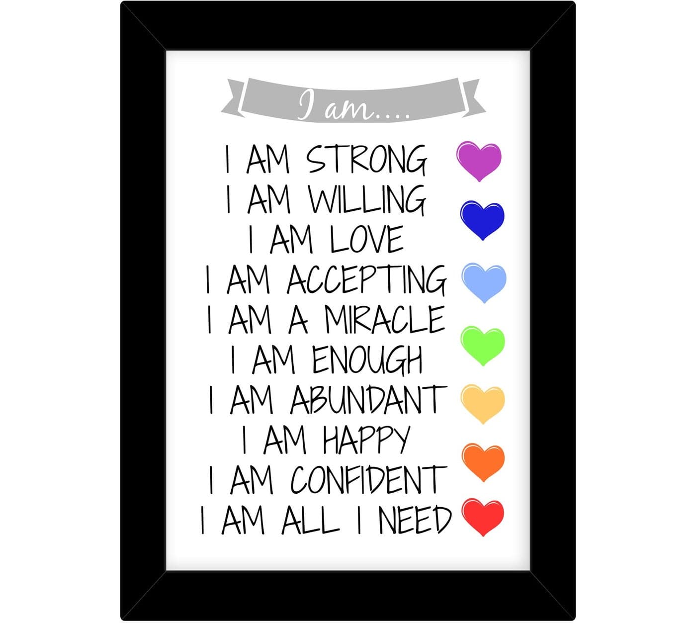 TIED RIBBONS Inspirational Posters with Frames Motivational Quotes Wall Frames for Home Office Kids Girls Bedroom Living Room Classroom Study Room Students Gift Items